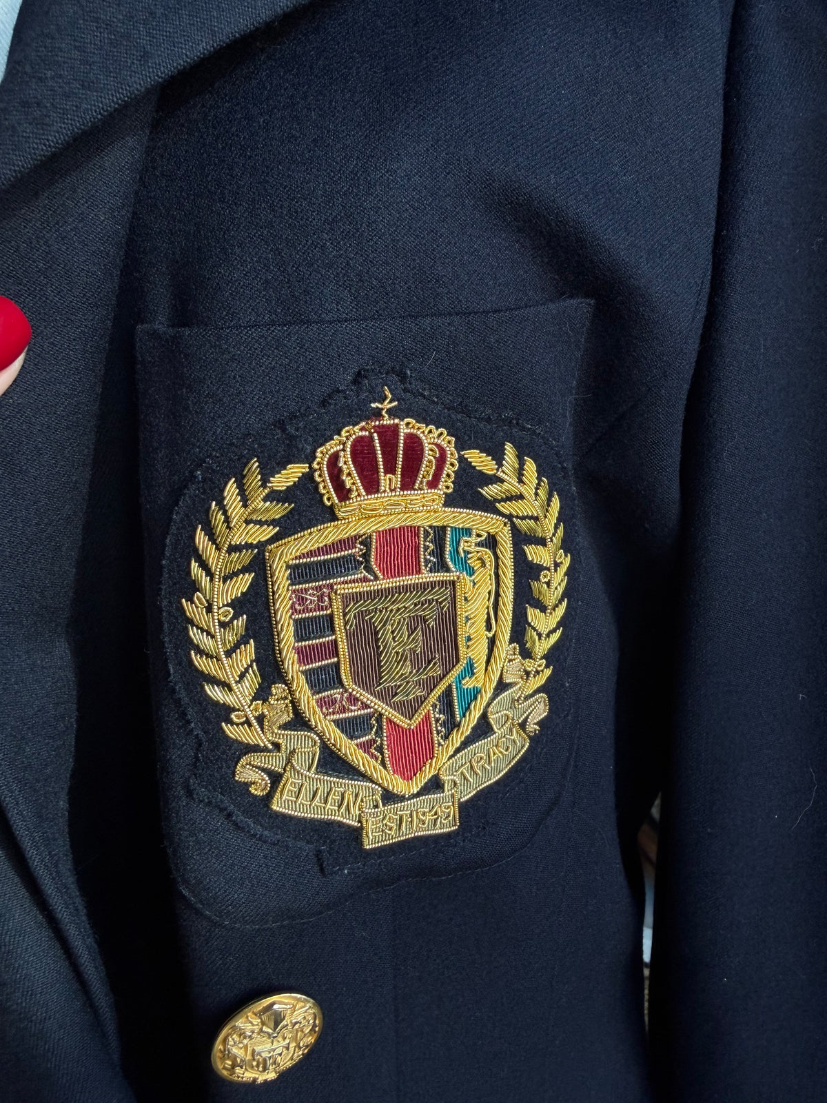 90s Ellen Tracy navy wool blazer