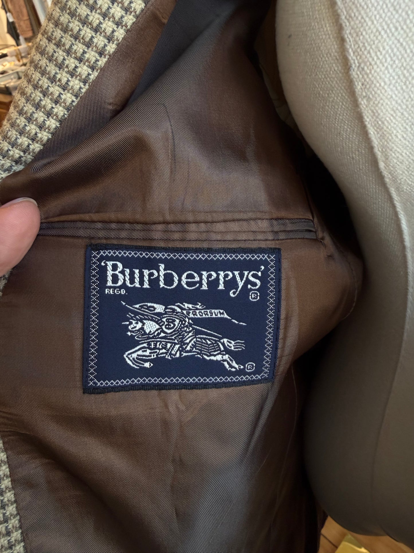 80s Burberry wool blazer. Made in the USA