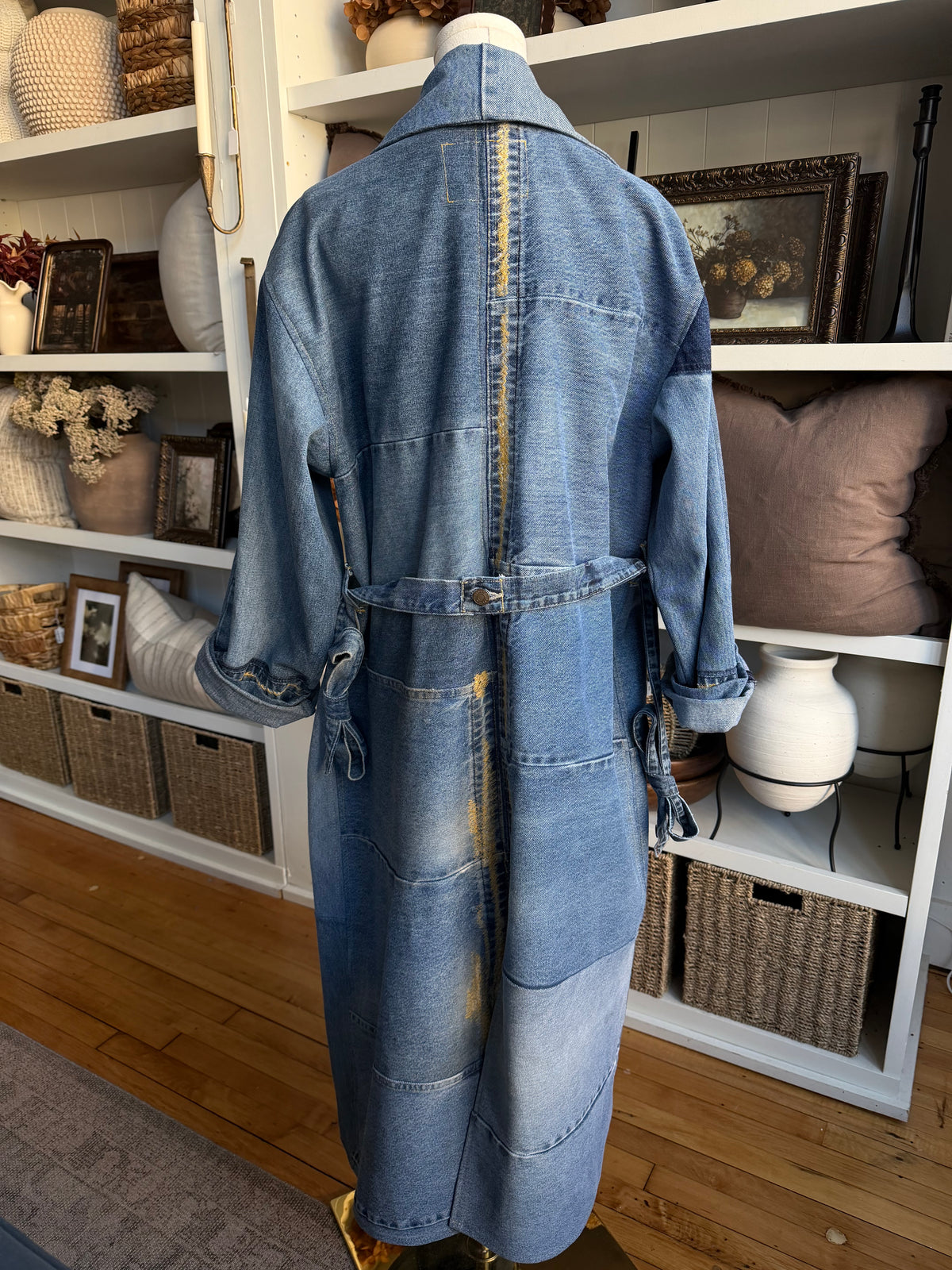 #7 Reworked denim trench. Size L