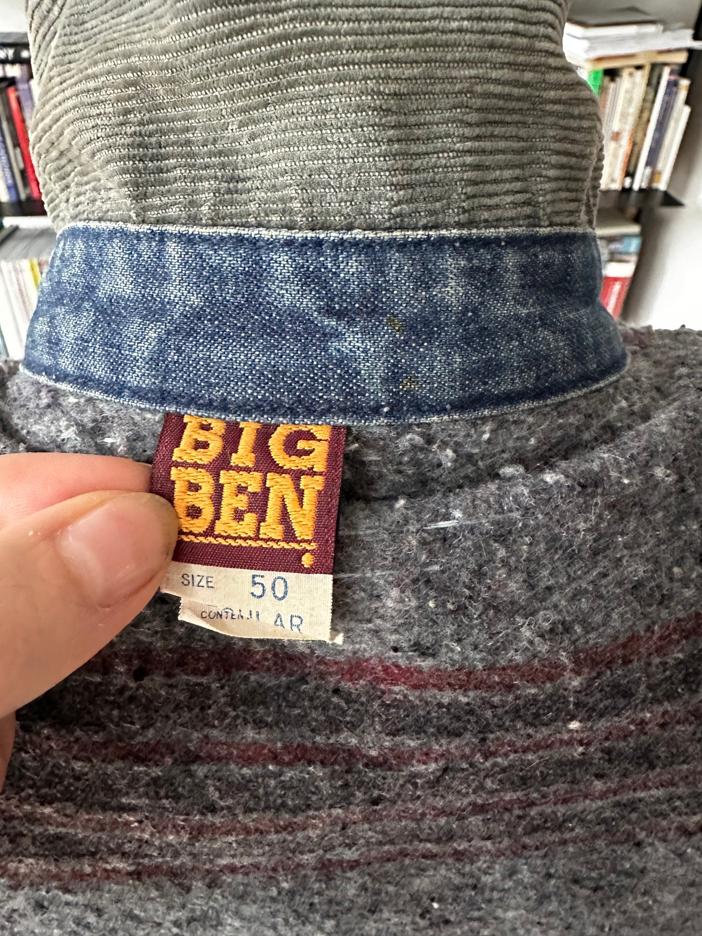 80s Big Ben denim blanket lined chore coat. Made in the USA