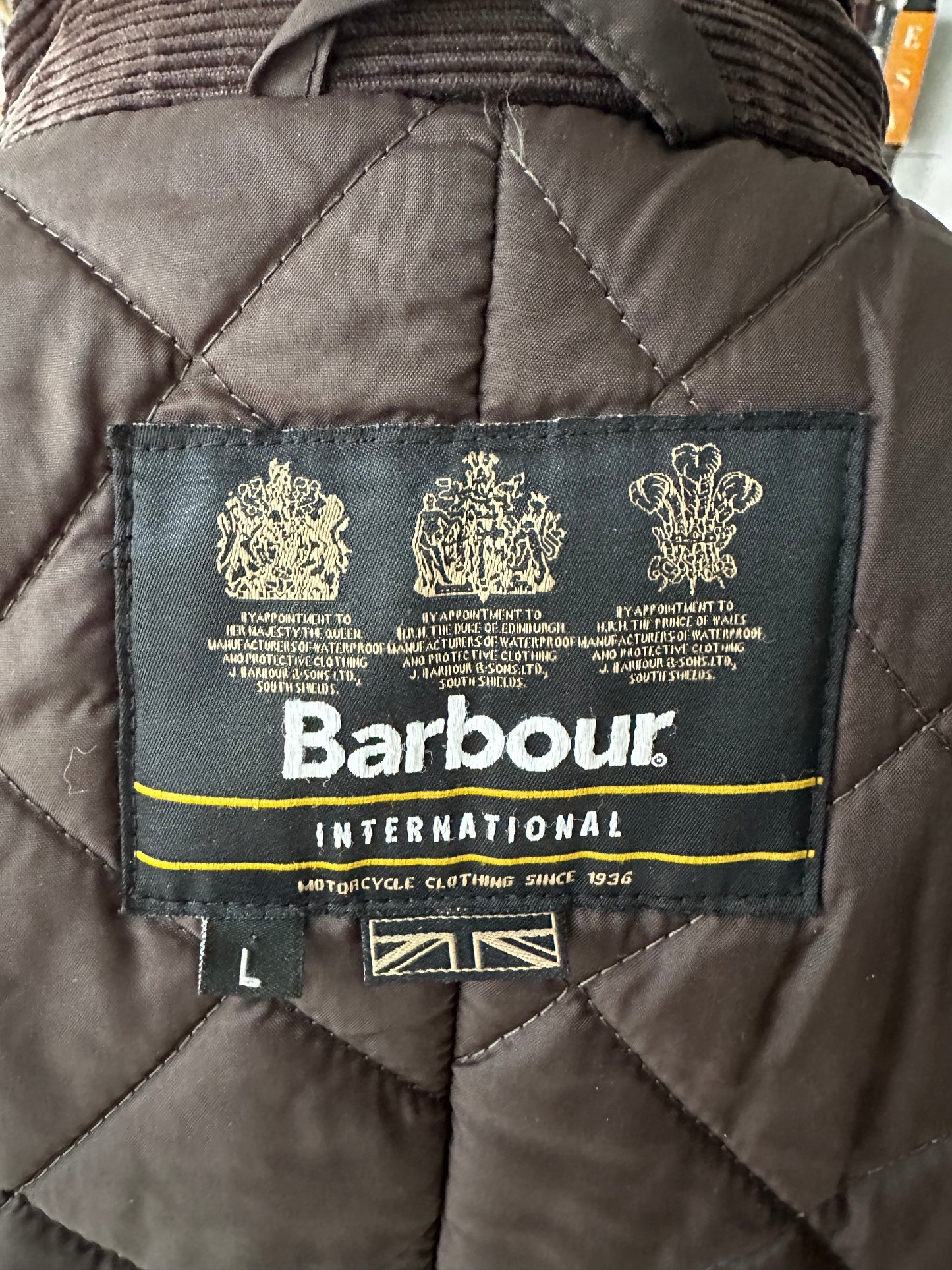 Barbour Duke cotton waxed jacket in brown. Made in Untied Kingdom