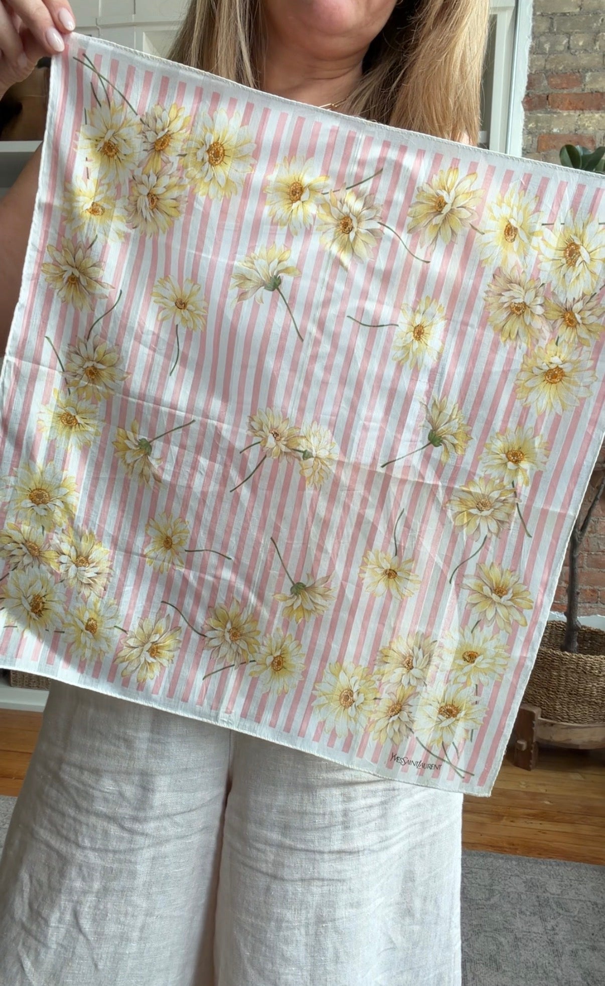 #3 Vintage Yves Saint Laurent cotton scarf