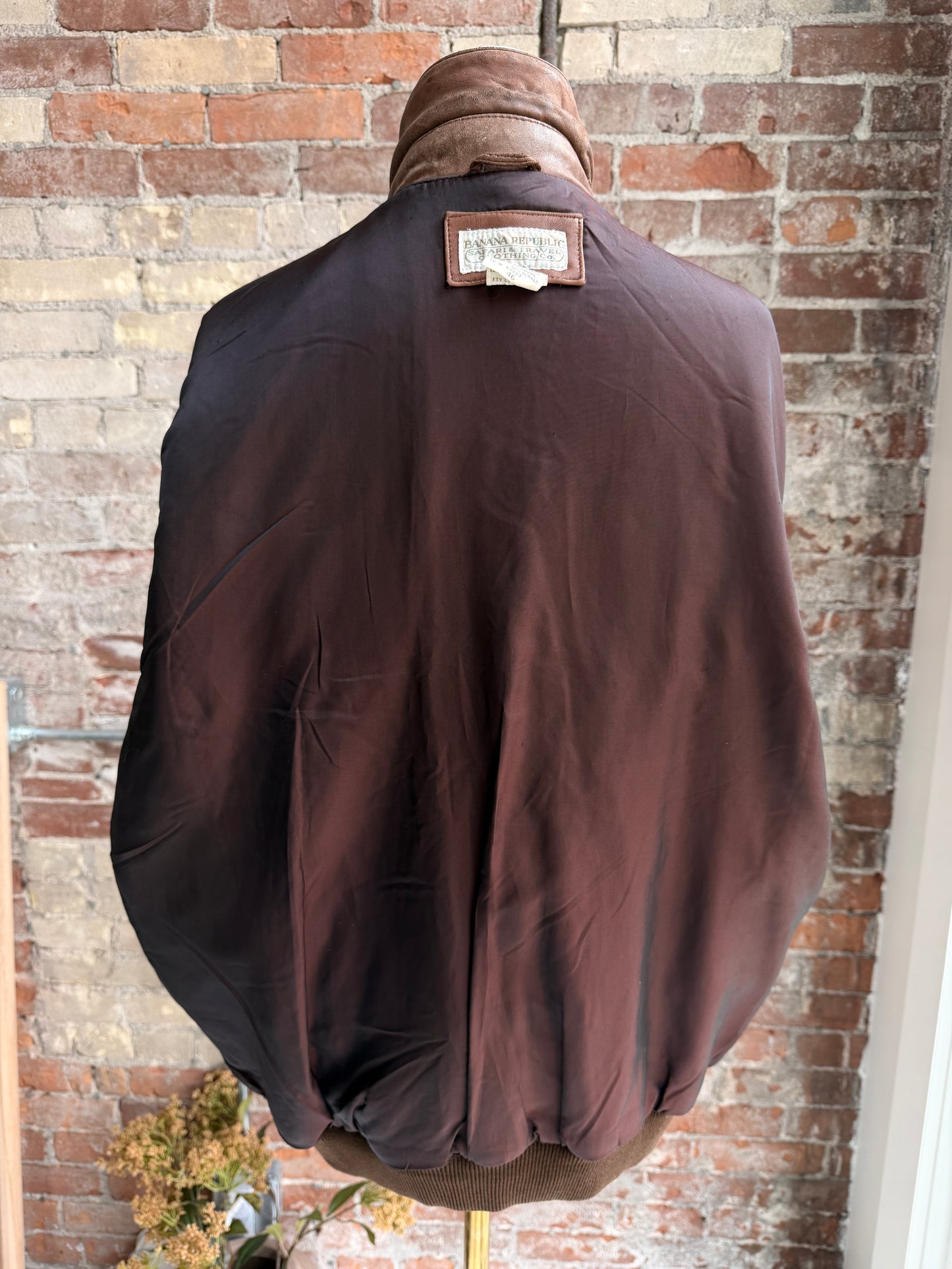 80s Banana Republic leather bomber