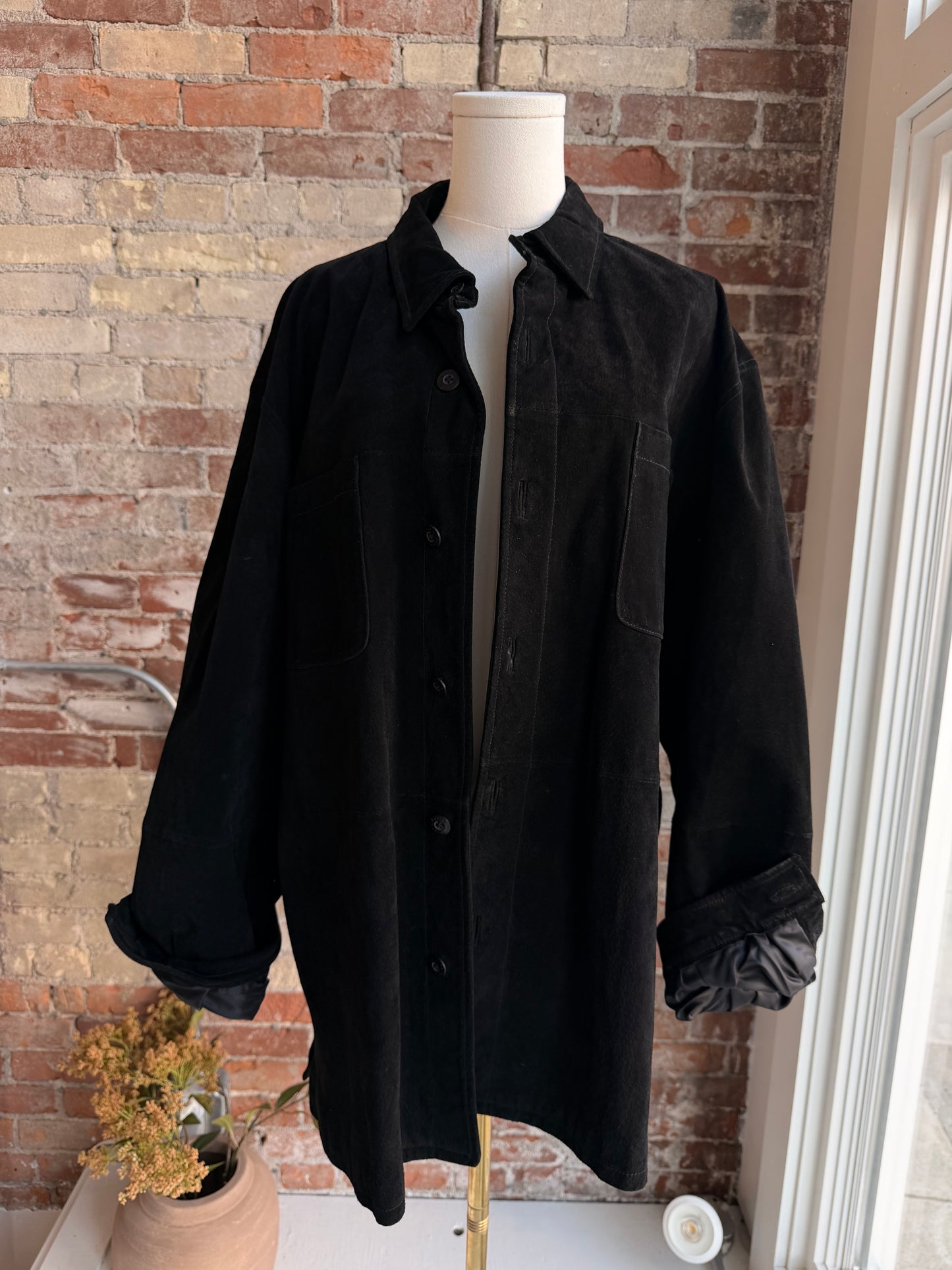 00s J Ferrar black suede jacket