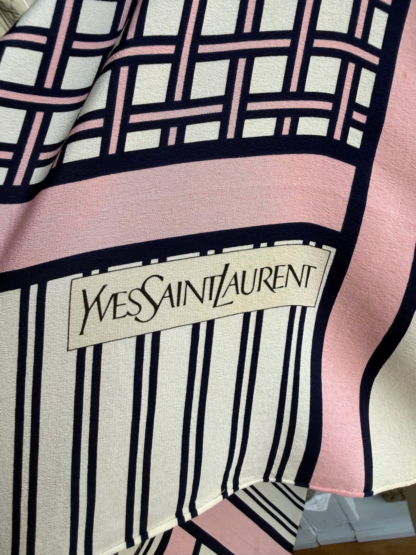 #9 Vintage Yves Saint Laurent silk scarf