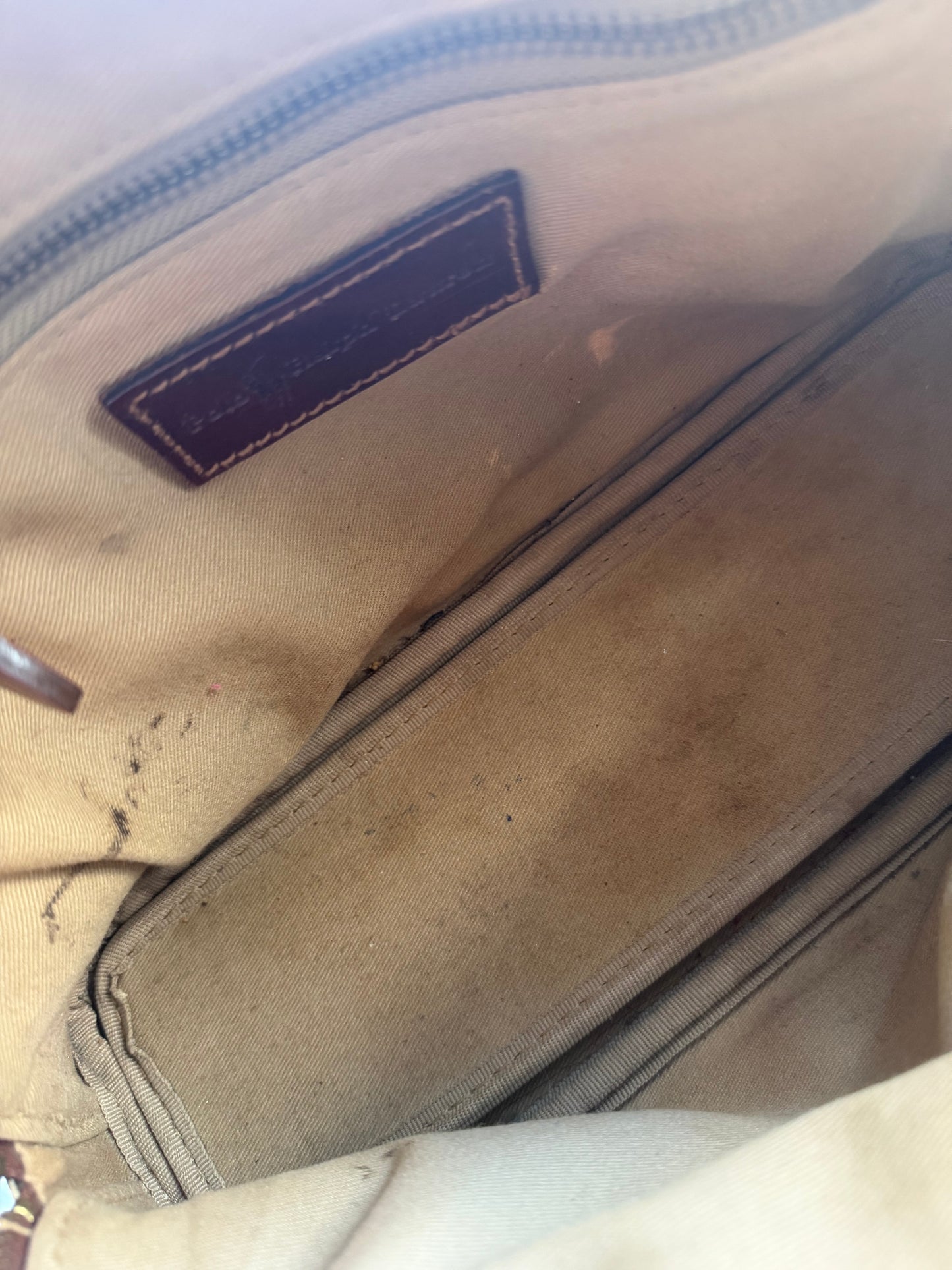 90s Ralph Lauren satchel with removable leather crossbody strap