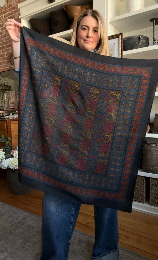 Paris Celine vintage silk scarf #8