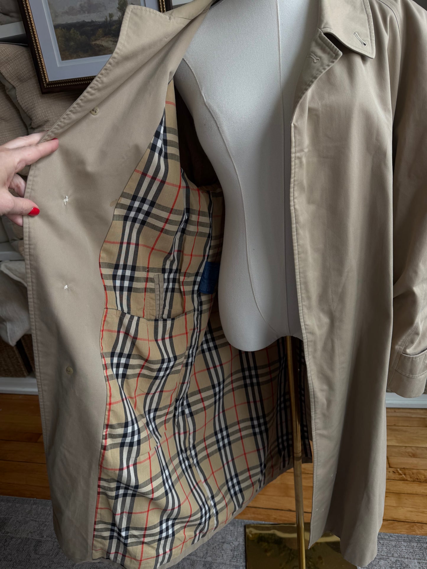 Vintage Burberry Camden trench coat. Made in the USA