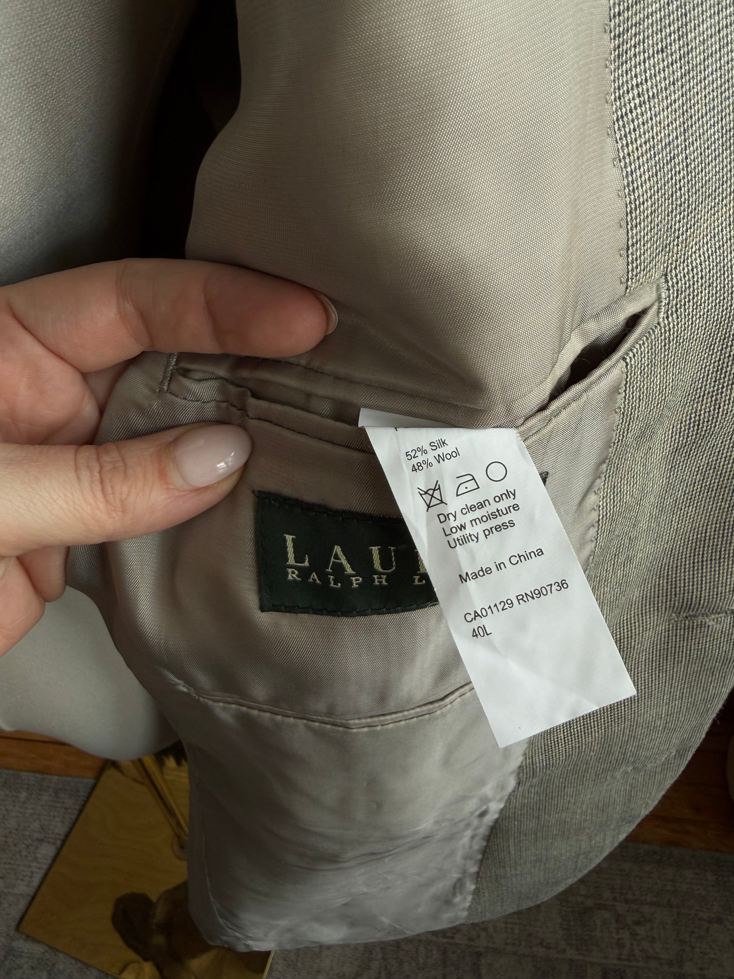 90s Lauren by Ralph Lauren silk wool blazer. Fits S-L