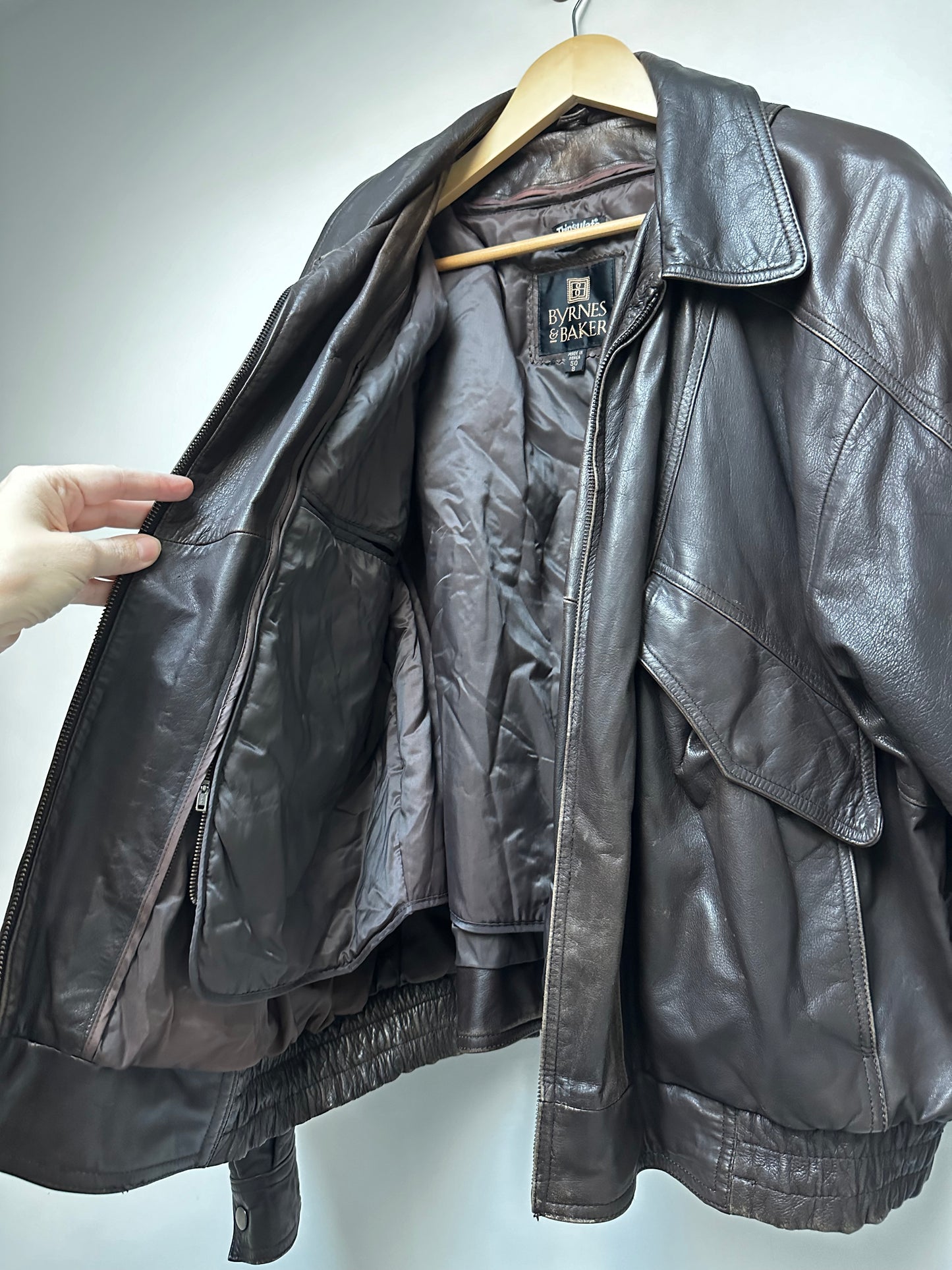 Vintage Byrnes & Baker leather bomber