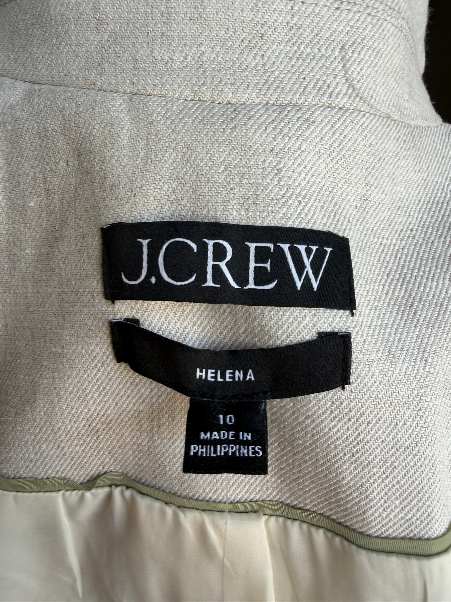 JCrew Carolina flare stretch linen blend and matching blazer. Pants in an 8 and jacket in a 10 (jacket runs small). NWT