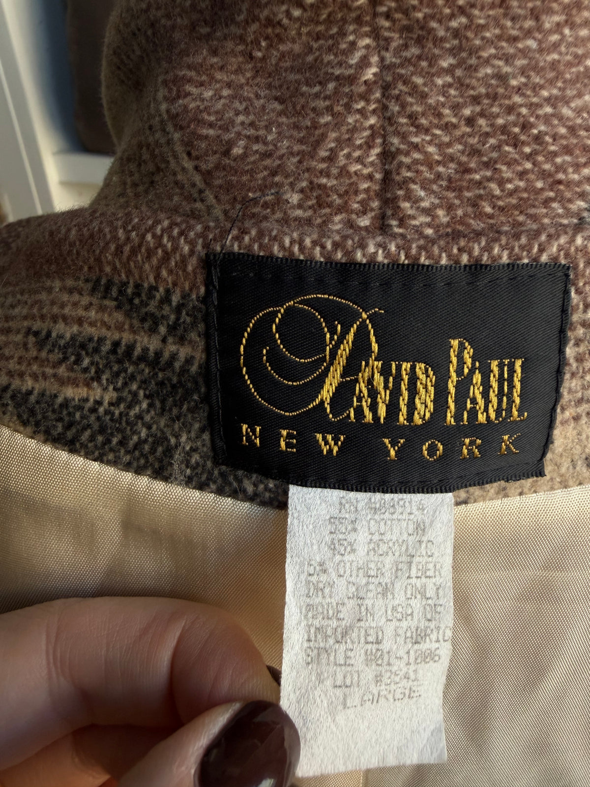 90s David Paul cotton blend blazer. Made in the USA. Fits S-L