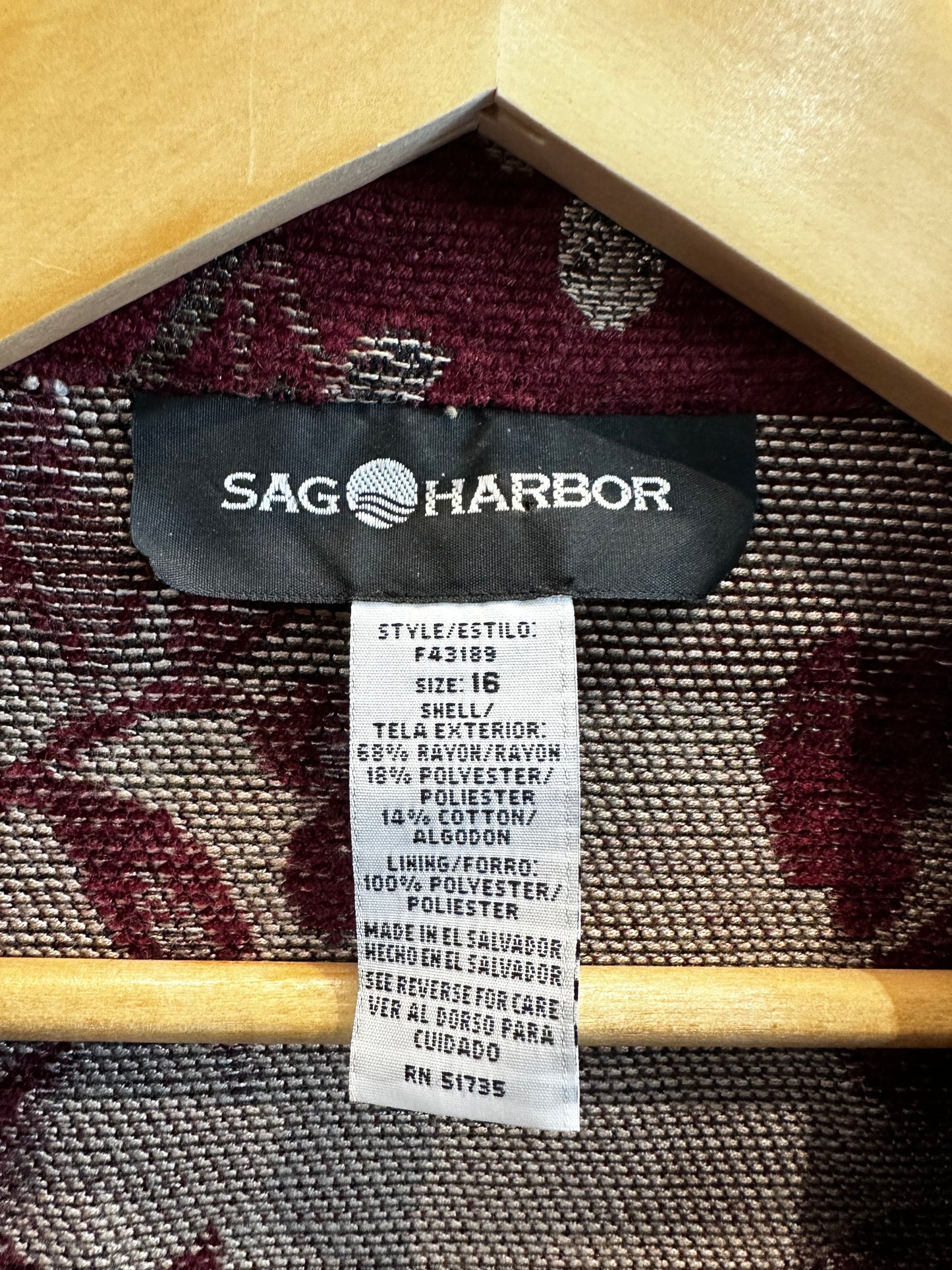 Vintage Sag Harbor tapestry jacket