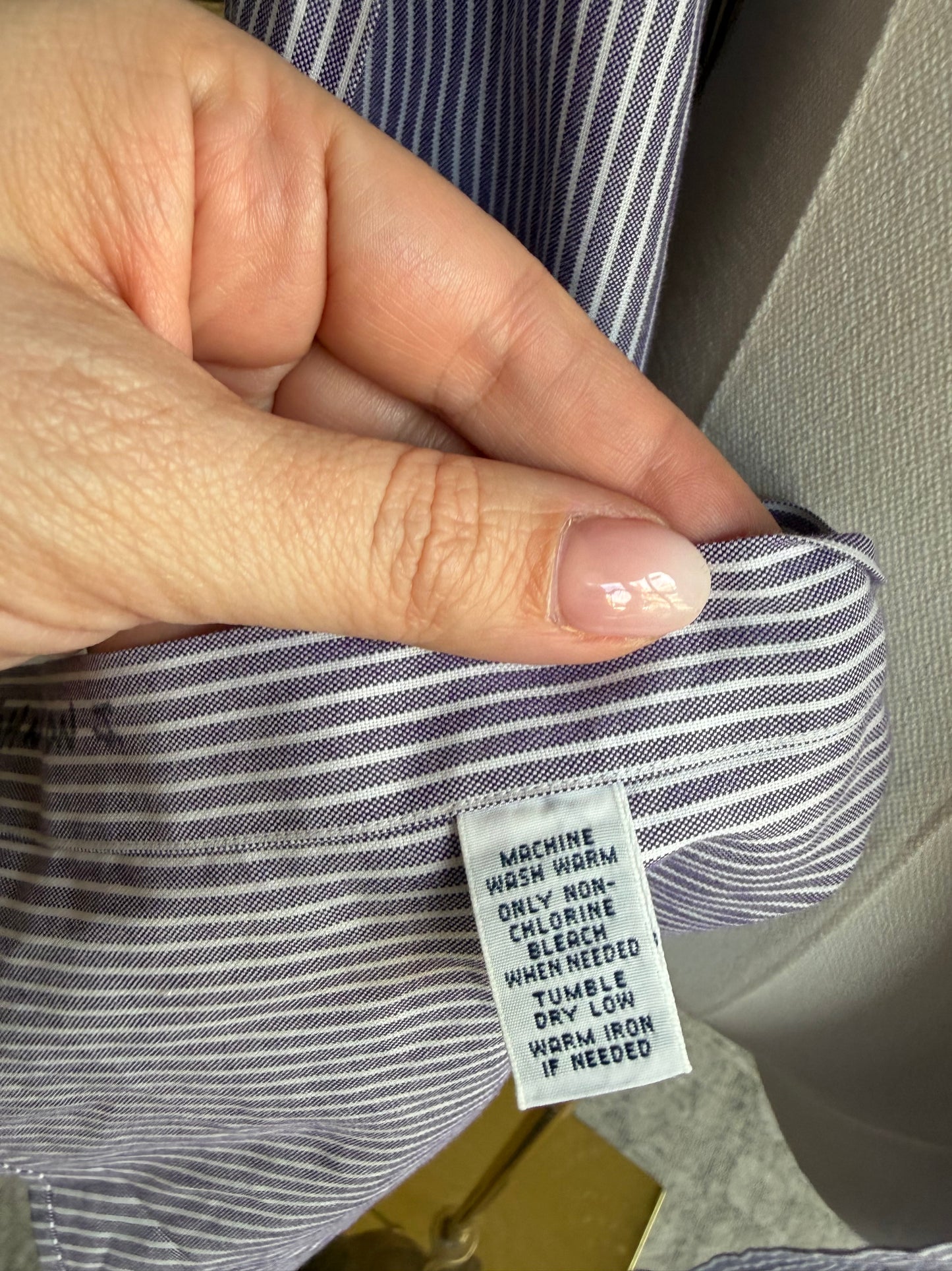 90s Ralph Lauren purple stripe button down