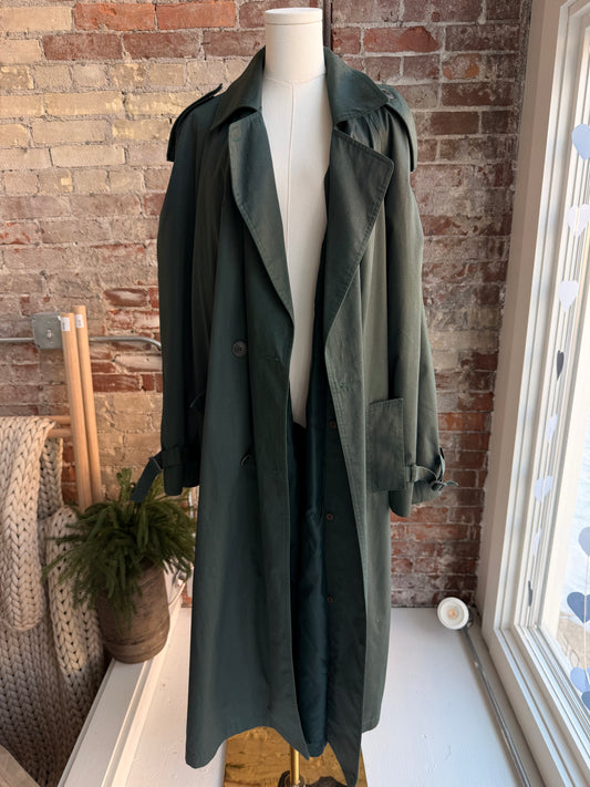 90s Worthington green trench with removable lining