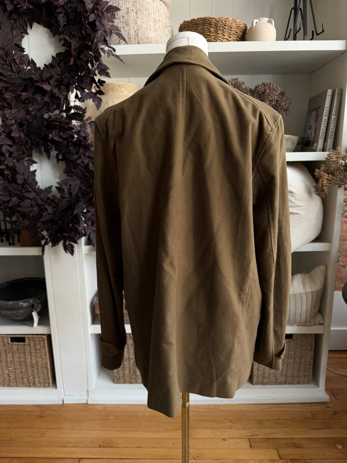 90s Lauren by Ralph Lauren brushed cotton pea coat. Made in Hong Kong. Fits XS-M petite