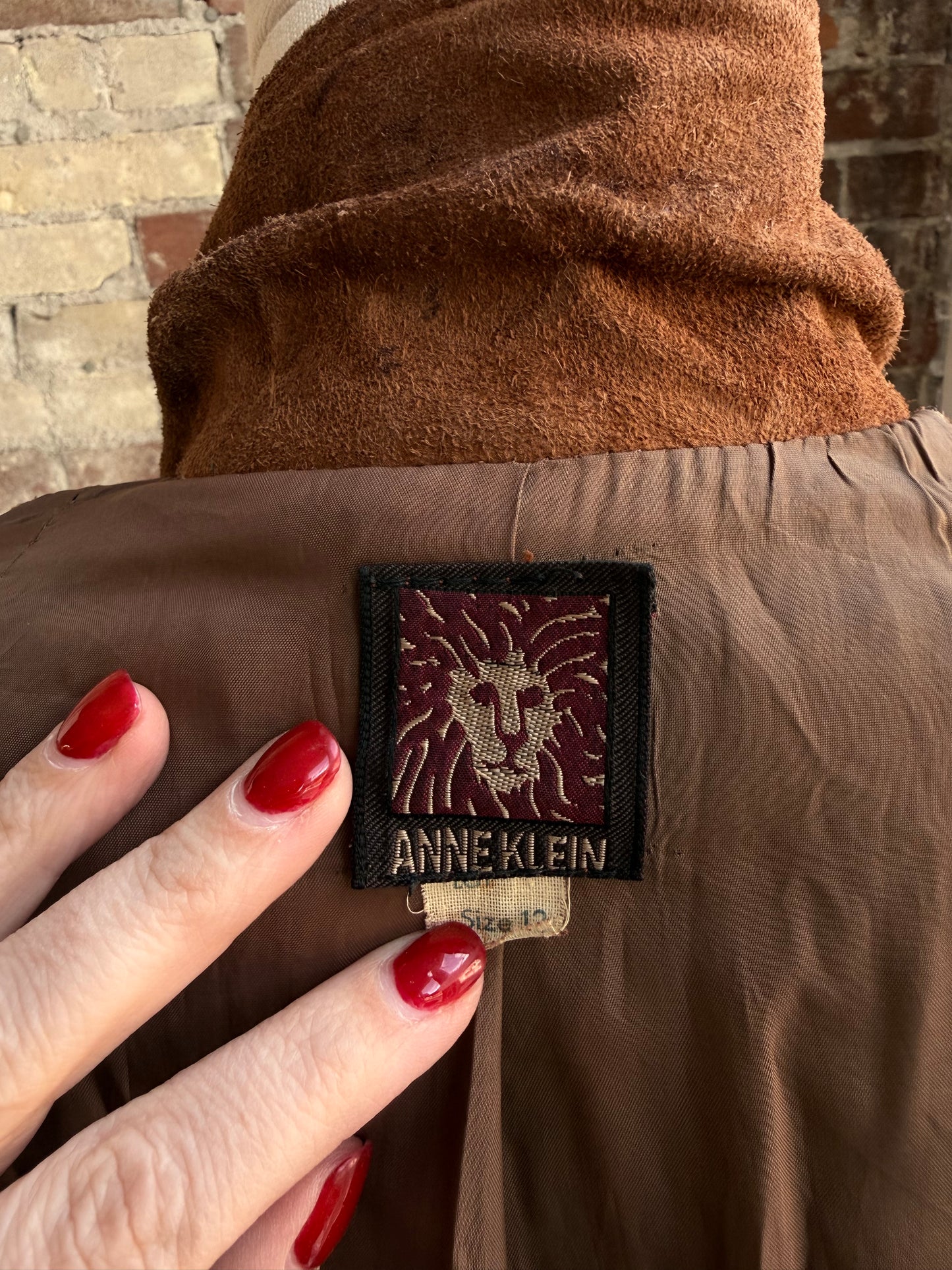 70s Anne Klein suede blazer. Made in the USA