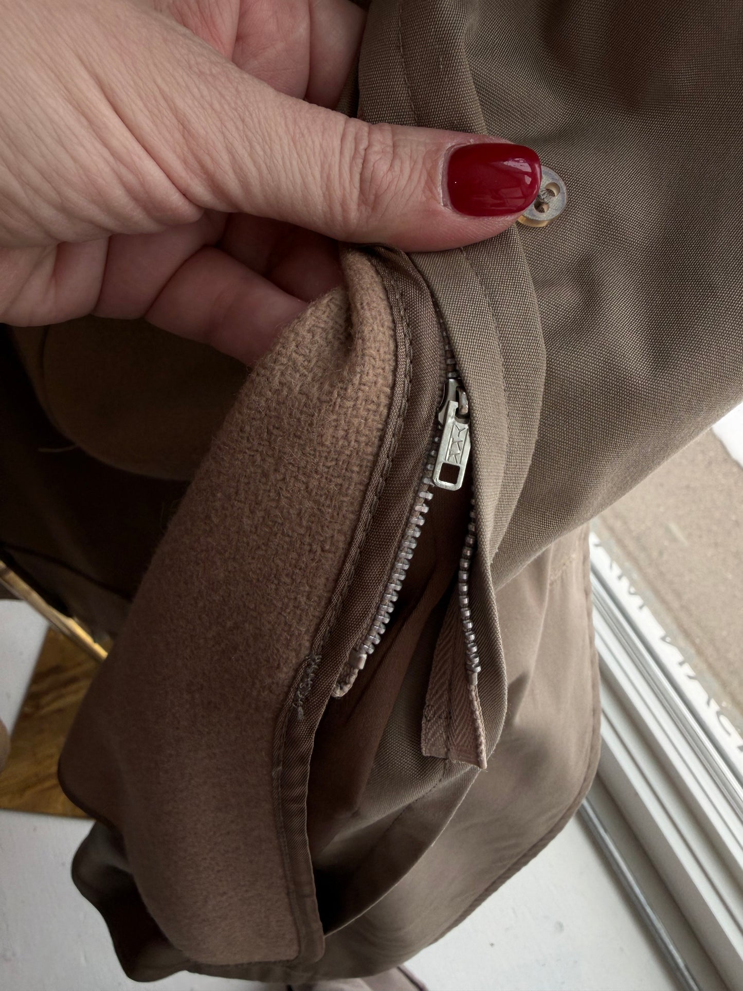 60s/70s Botany 500 trench with zip out lining. Made in USA