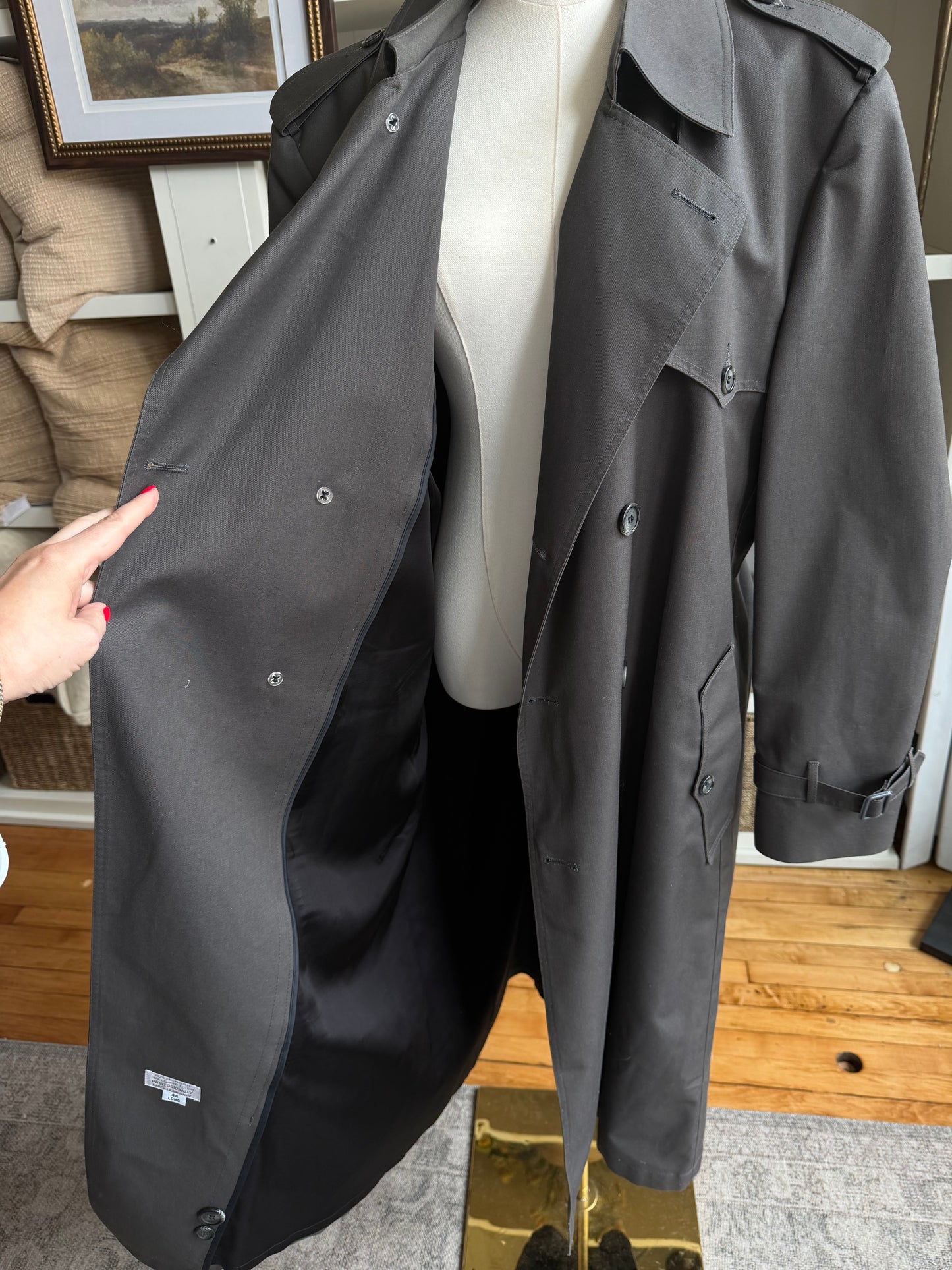 Vintage Christian Dior grey trench