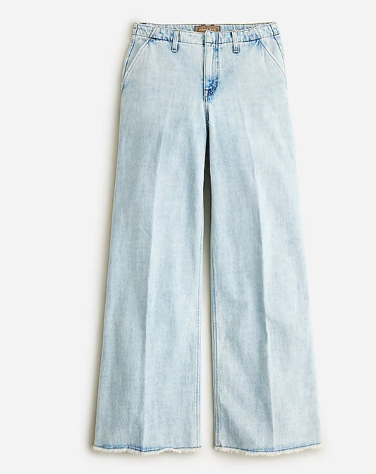 JCrew Point Sur Puddle jeans in bleached wash. NWT