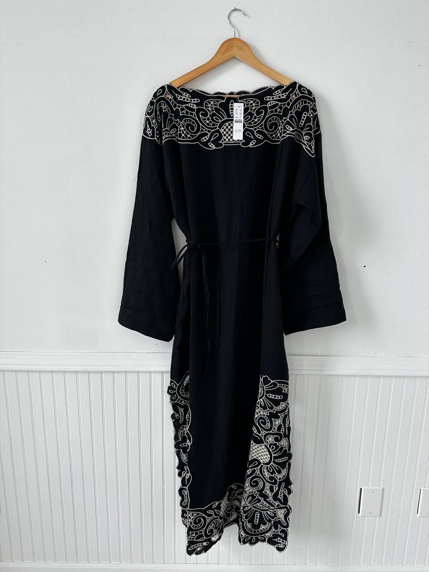 JCrew linen cutwork dress. NWT. Size large