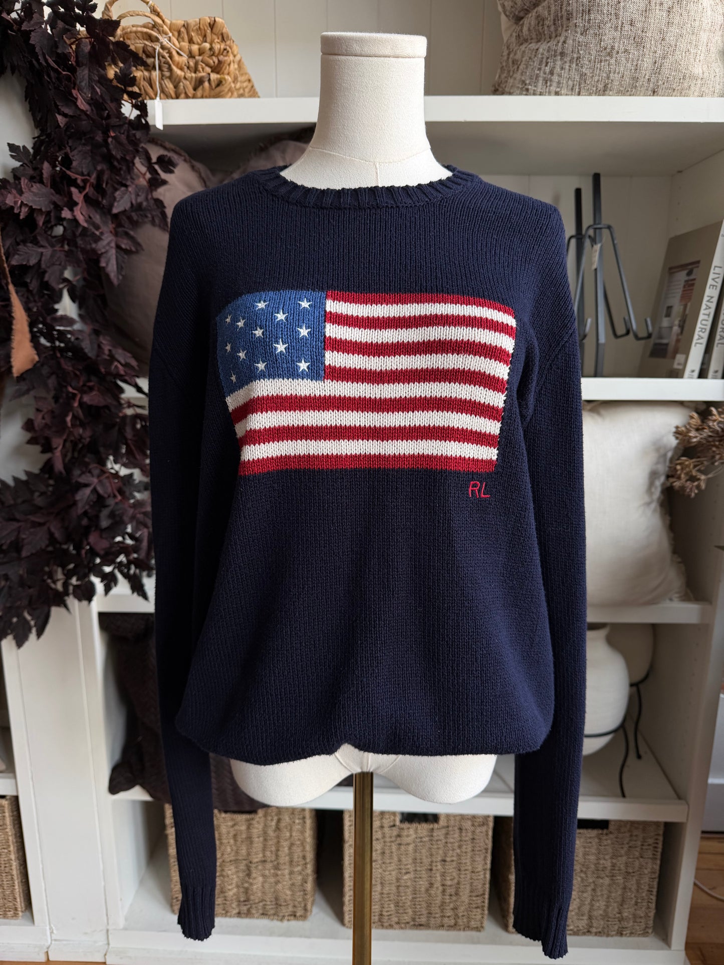 Polo Ralph Lauren 2016 Olympic flag sweater with patch. Fits S-L