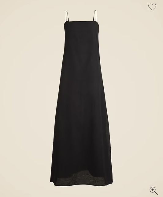 JCrew Linen cotton blend tie-back midi dress. NWT