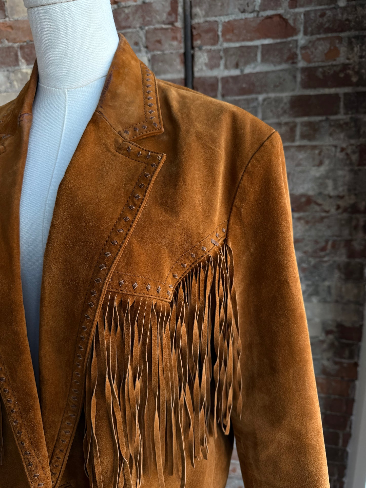 90s Cripple Creek suede fringe jacket