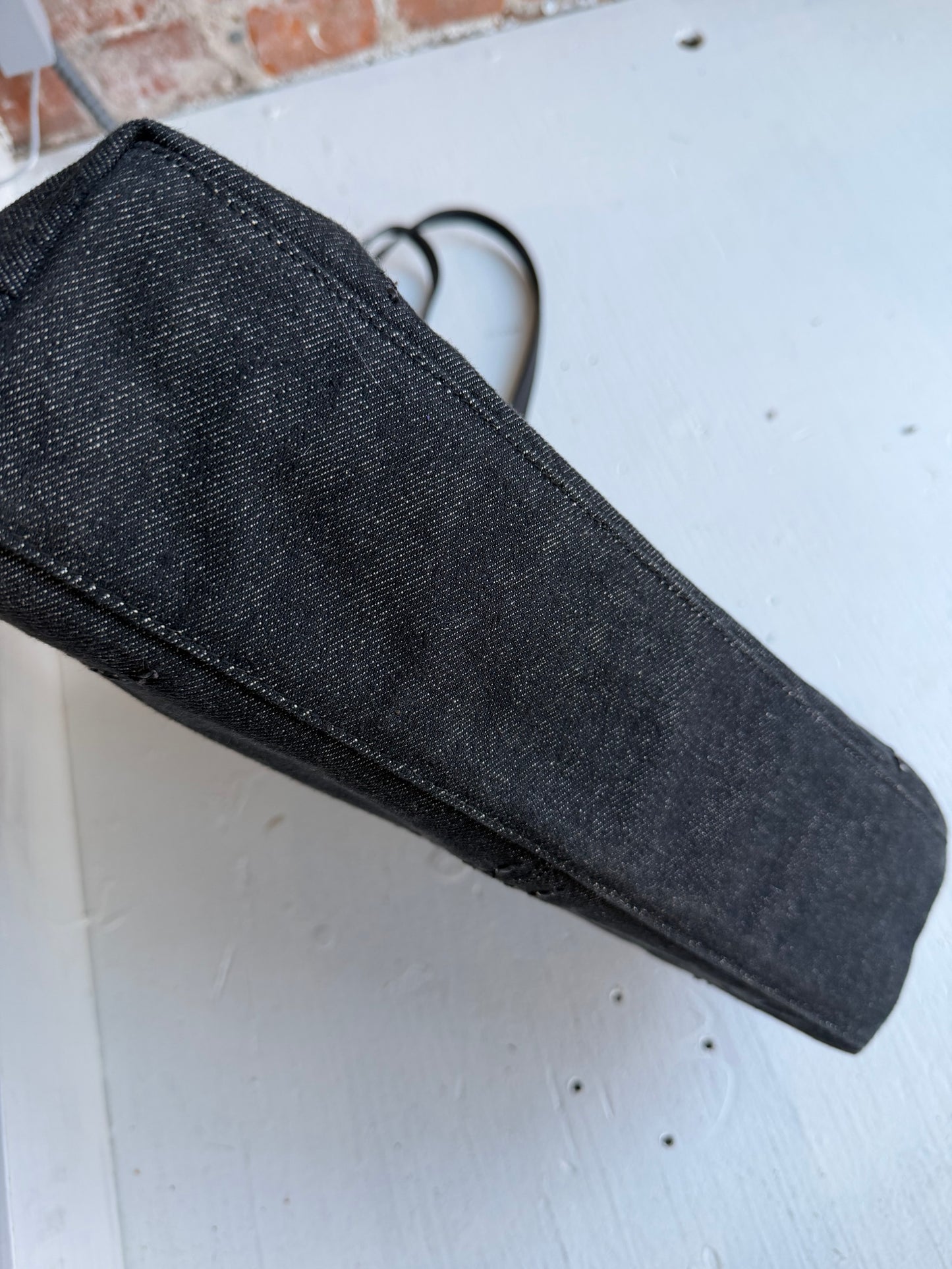 00s Ralph by Ralph Lauren black denim structured tote