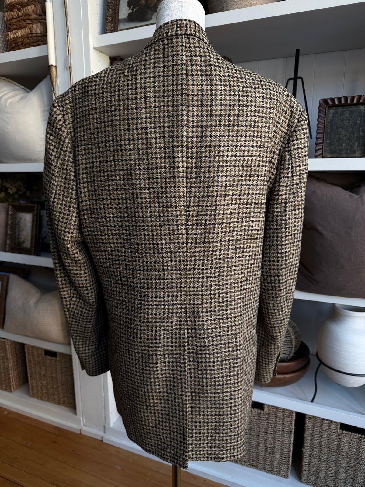 90s Lands End wool silk blazer. Made in the USA. Fits S-L