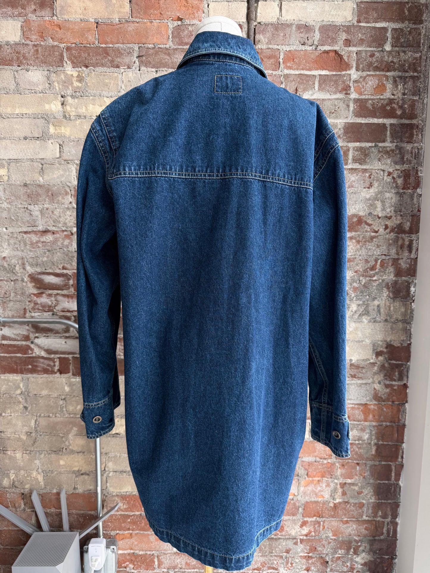 90s Lizwear denim toggle coat