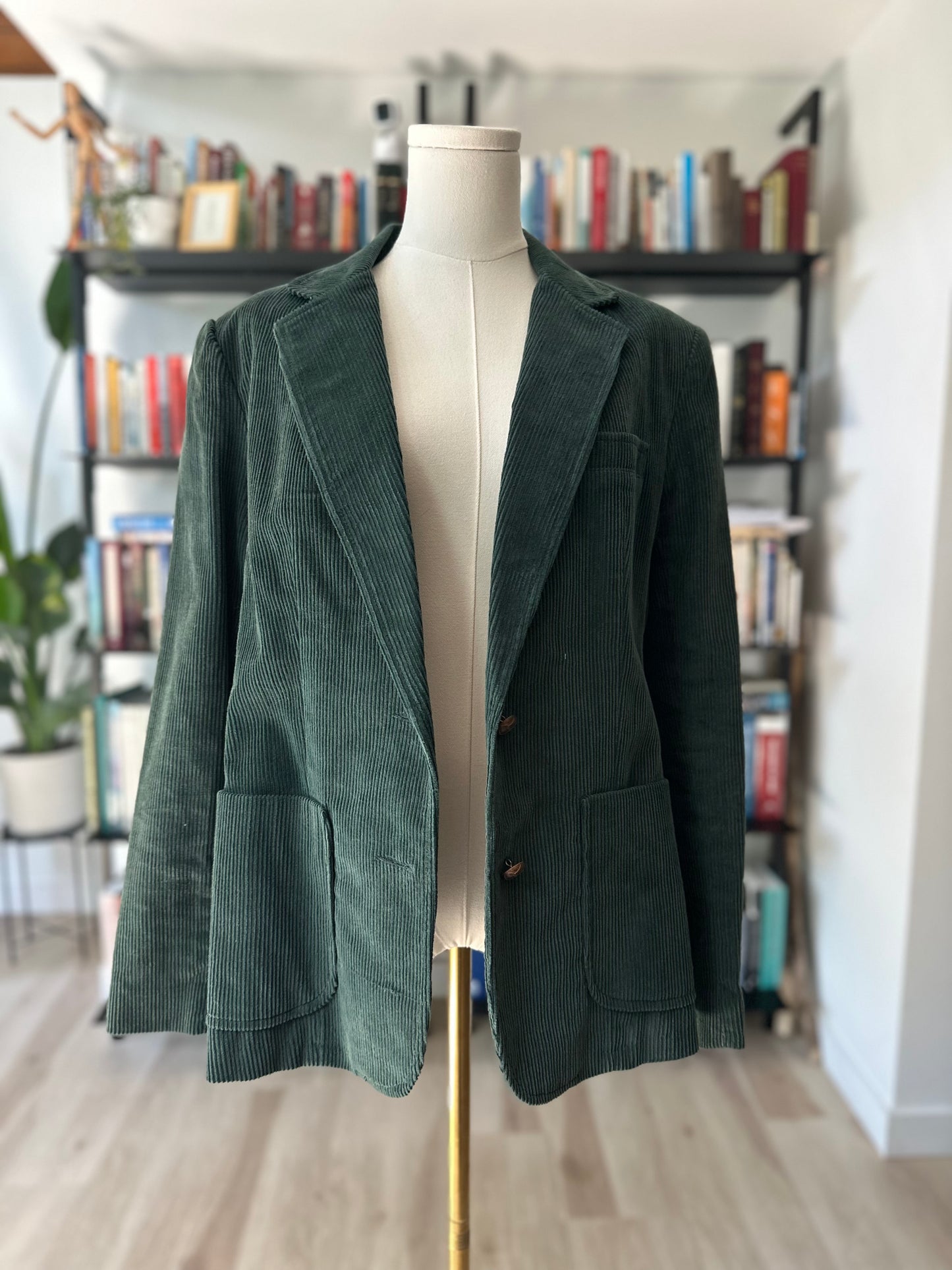 80s JCPenney hunter green corduroy blazer