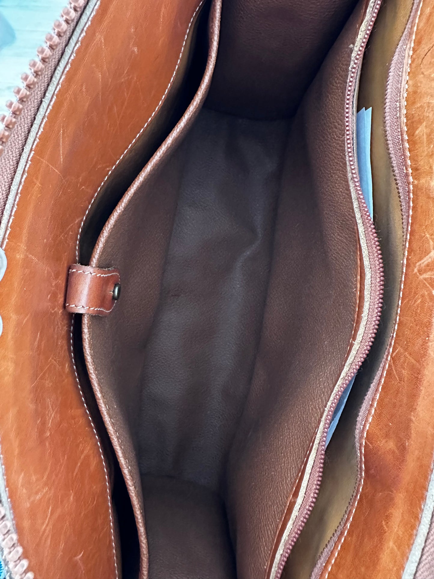 90's Dooney & Bourke Taupe Top Zip Shoulder Satchel with crossbody strap