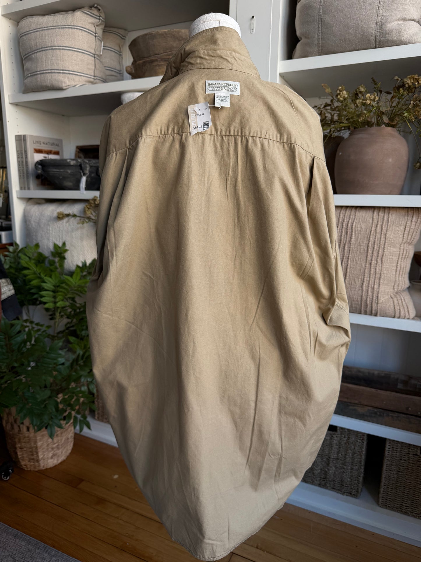 80s Banana Republic khaki button down
