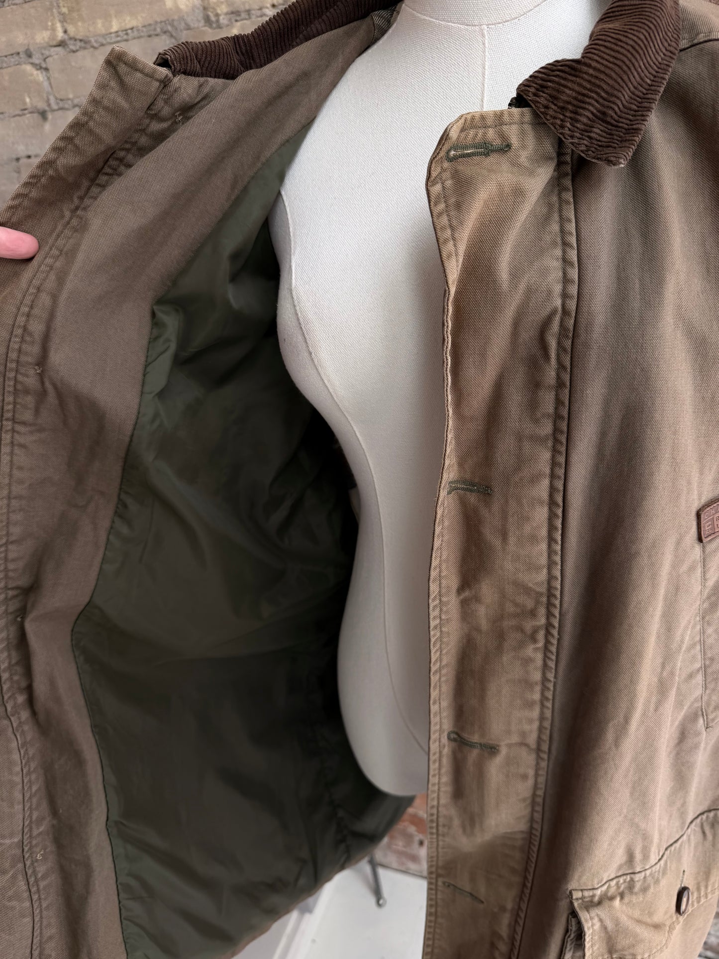 90s Chaps Ralph Lauren dark khaki barn coat