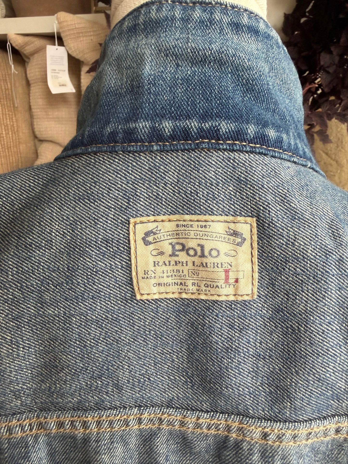 00s Polo Ralph Lauren denim jacket. Fits XXS-S