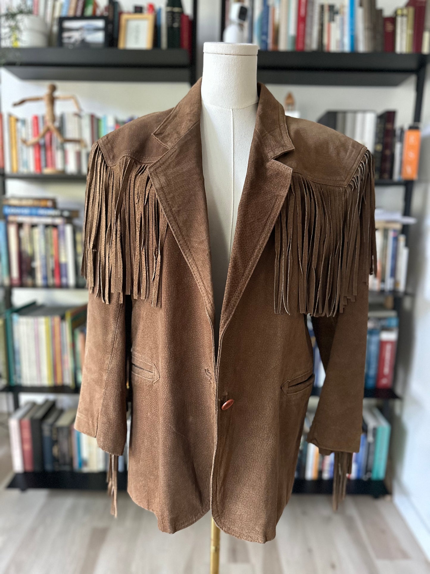 80s/90s Ada suede fringe jacket. Made in Korea