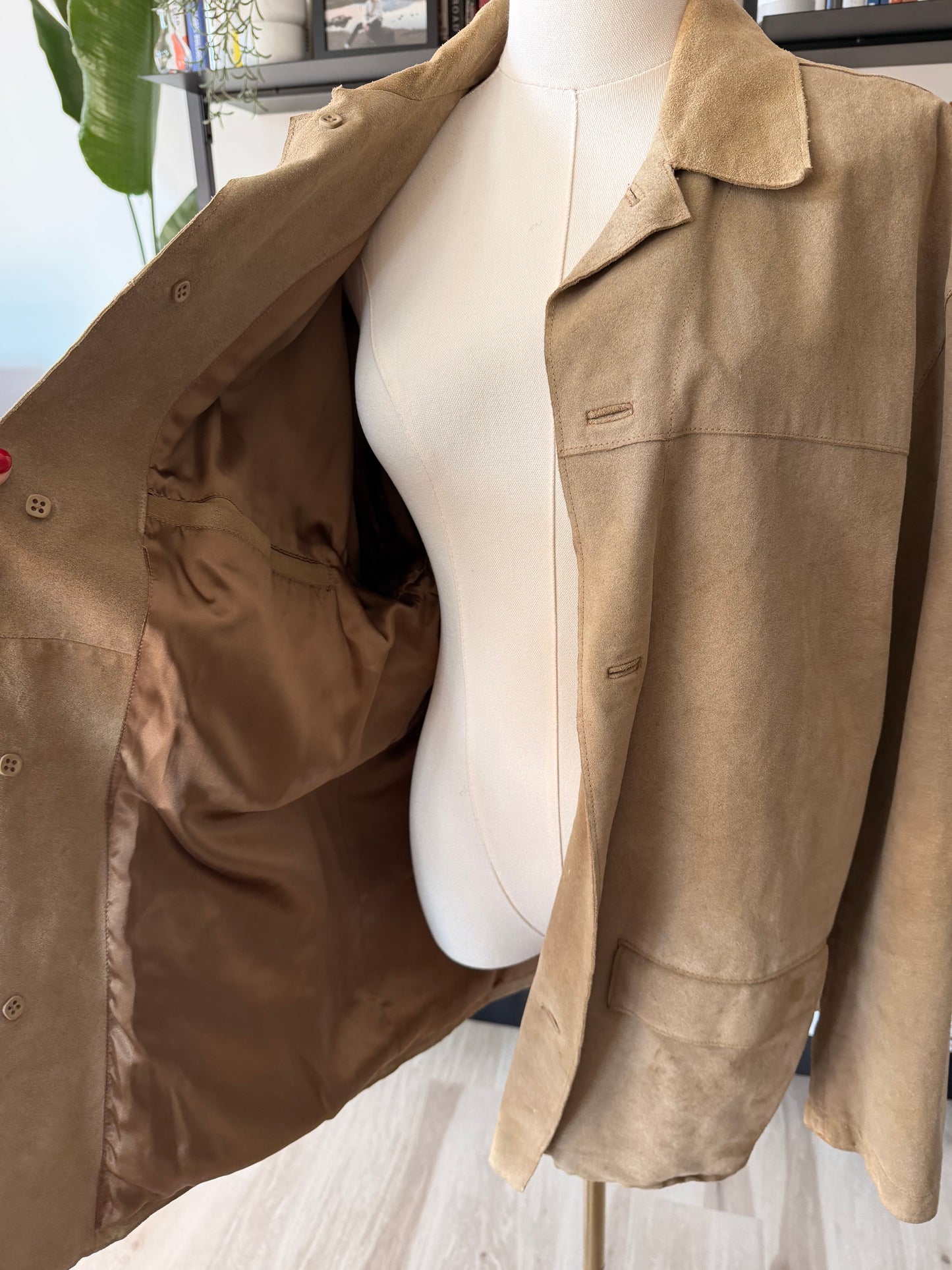 00s Banana Republic suede chore coat