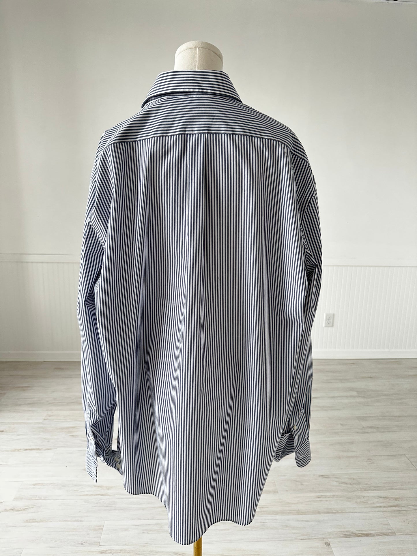 90s/00s Lauren by Ralph Lauren striped poplin button down