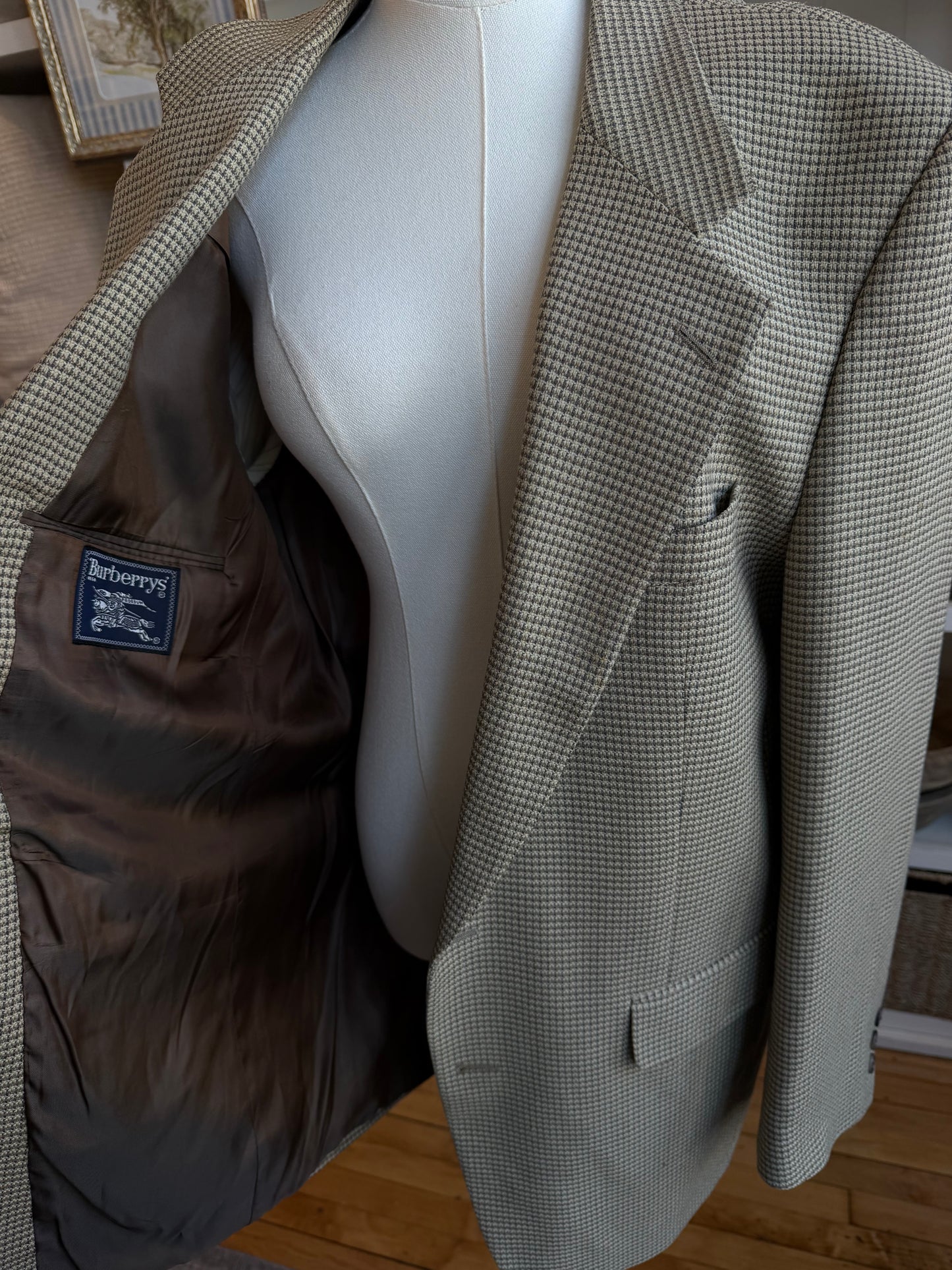 80s Burberry wool blazer. Made in the USA