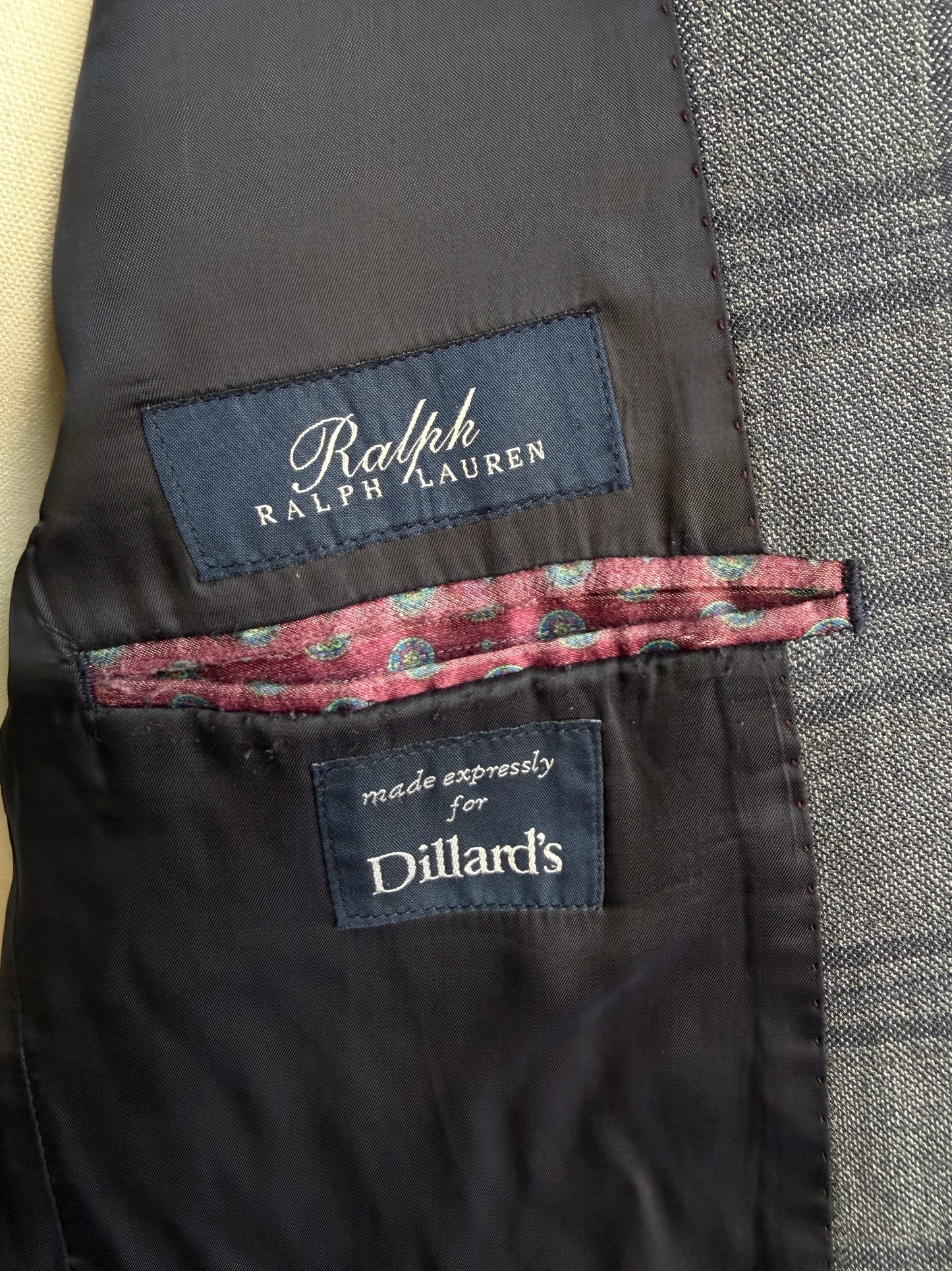 90s Ralph Lauren light weight wool blazer with silk lining. Made in Canada. Fits XS-M