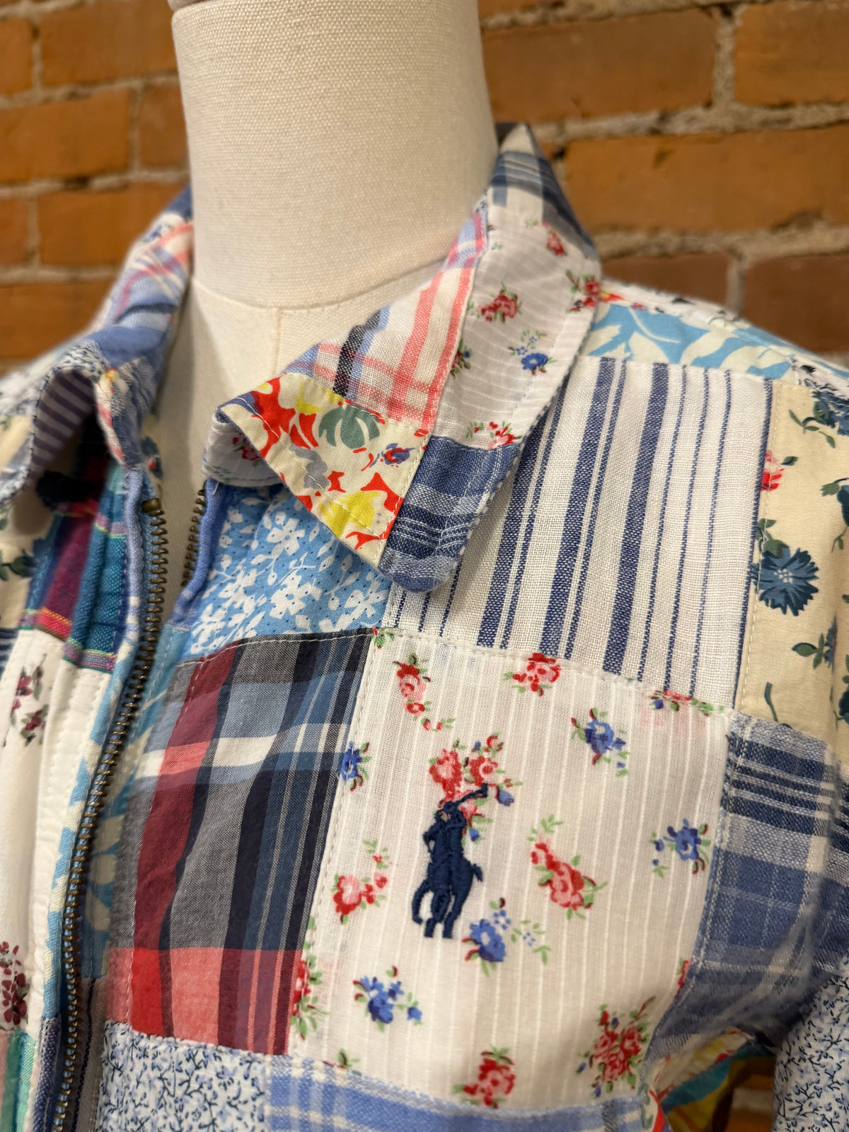 Polo Ralph Lauren cotton patchwork bomber. First XXS-S