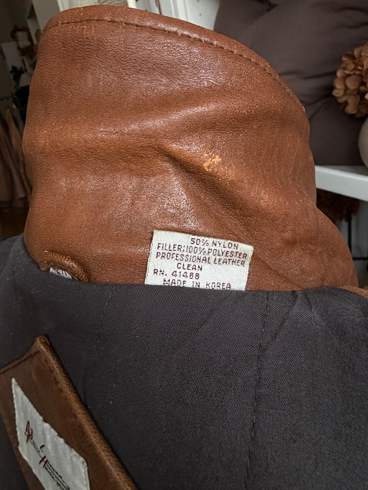 90s Adam Spencer leather bomber. Fits S-L