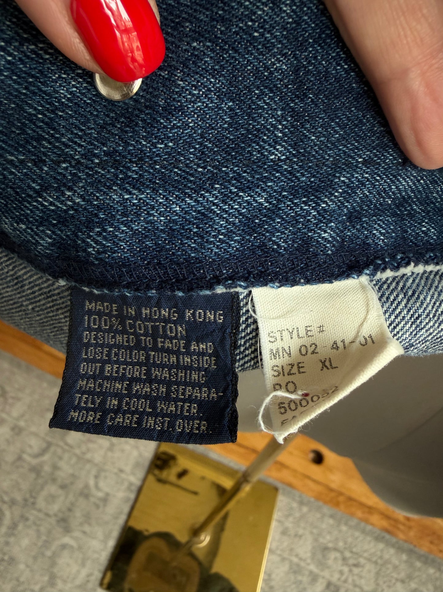 80s Calvin Klein classic denim jacket. Hong Kong