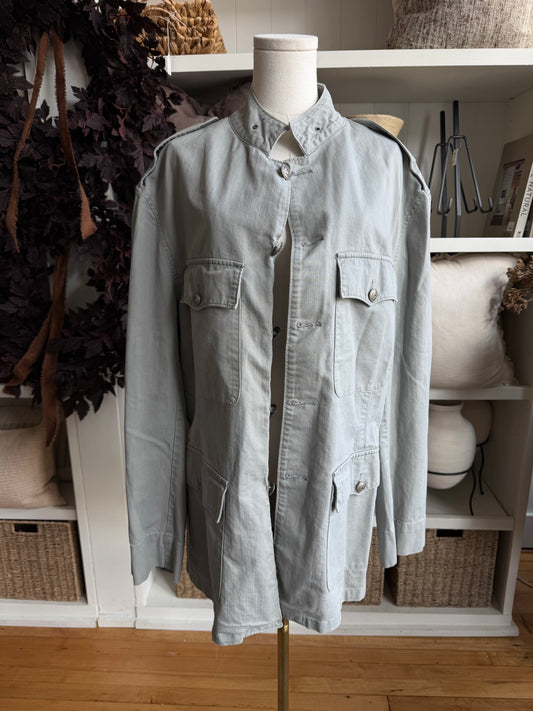 90s Polo Ralph Lauren green military jacket. Made in the USA. Fits M-XL