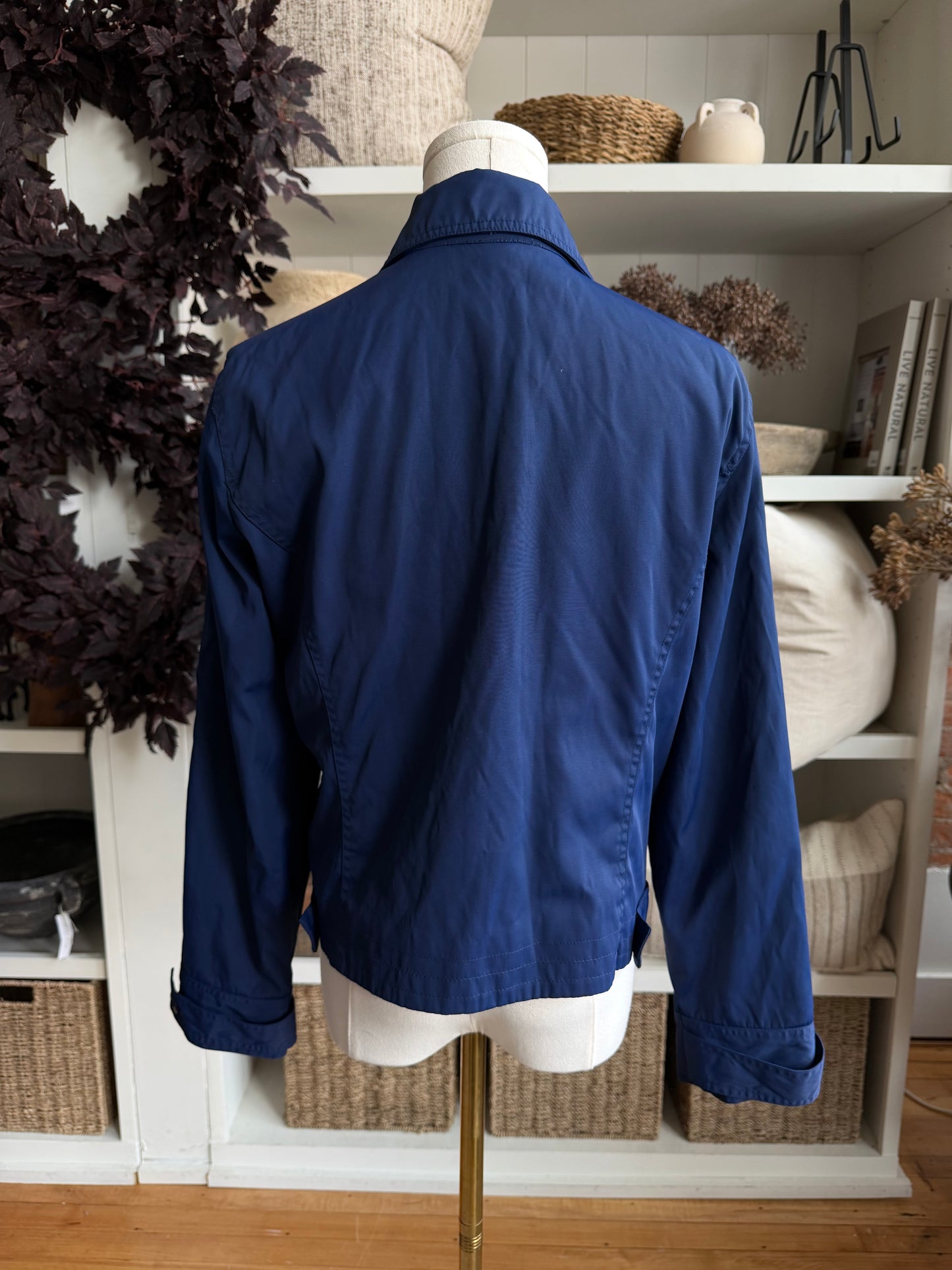 00s Lauren Ralph Lauren blue nylon insulated jacket. Fits XXS-S