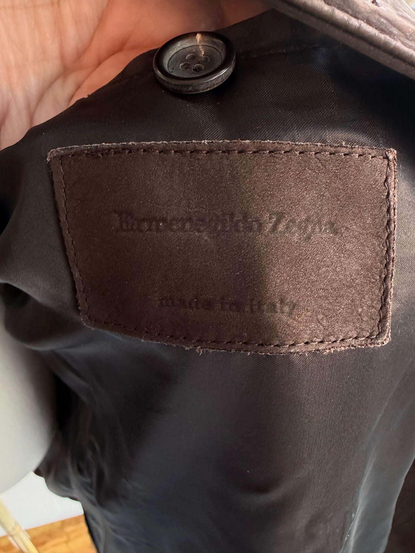 Ermenegildo Zegna suede chore coat. Made in Italy