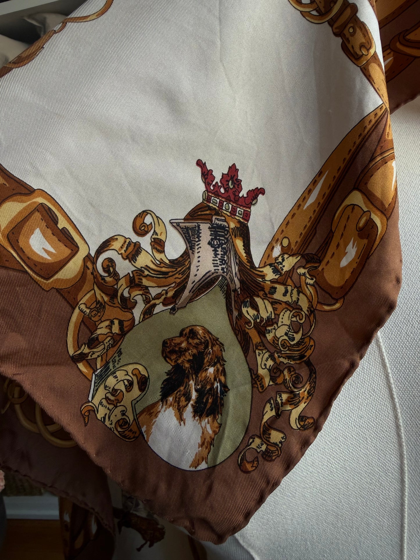 Paris vintage silk scarf #14