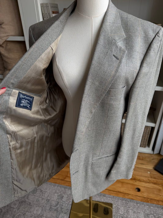 90s Burberry silk blazer. Made in the USA
