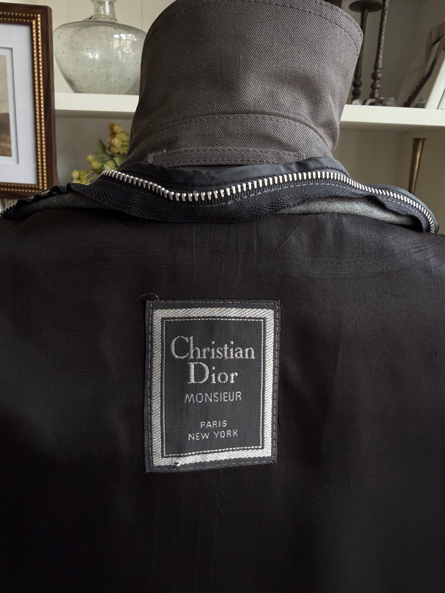Vintage Christian Dior grey trench